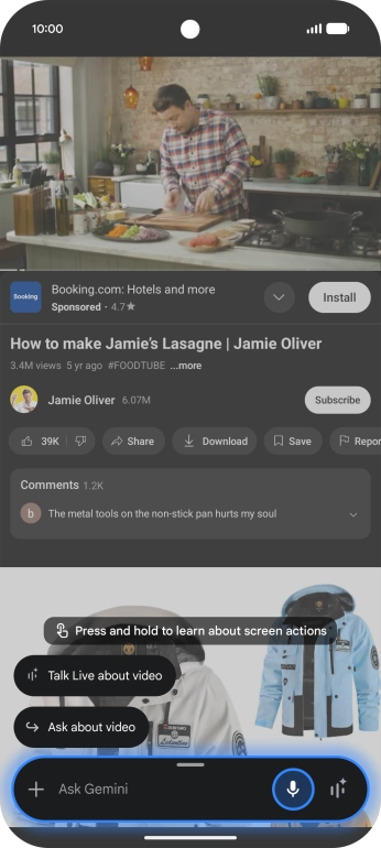 Press Ask about video. Press Ask about video.