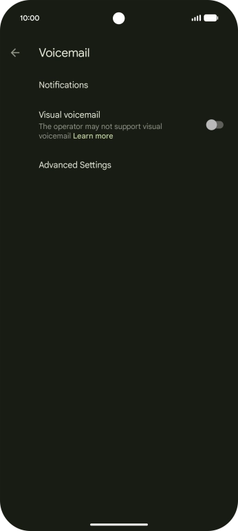 Press Advanced Settings. Press Advanced Settings.