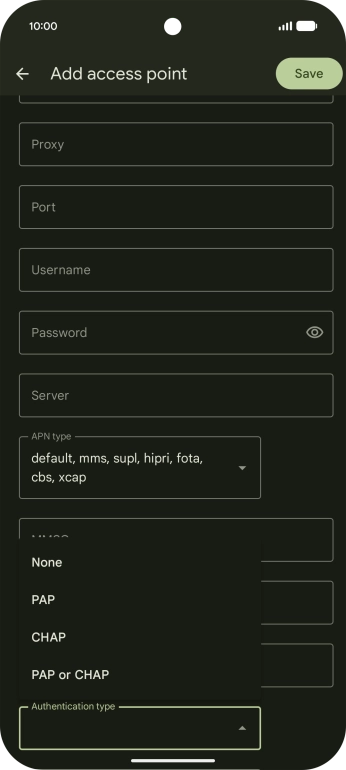 Press PAP. Press PAP.