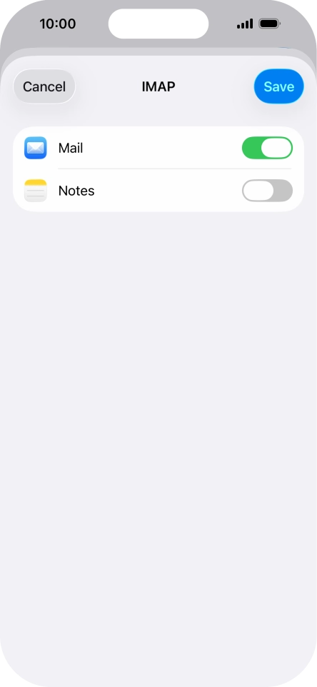 Press Save. Your email account has now been set up. To select more settings for incoming and outgoing server, proceed with the following steps. Press Save. Your email account has now been set up. To select more settings for incoming and outgoing server, proceed with the following steps.