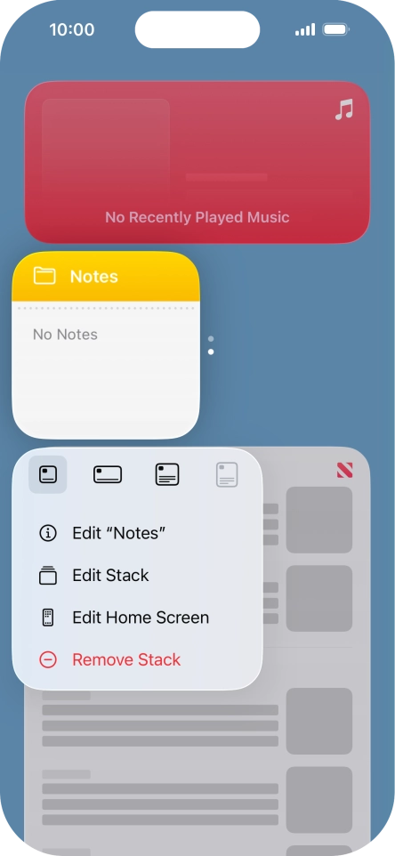 Press Edit Stack. Press Edit Stack.