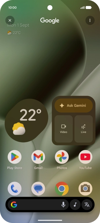 Press the music icon to start searching. Press the music icon to start searching.