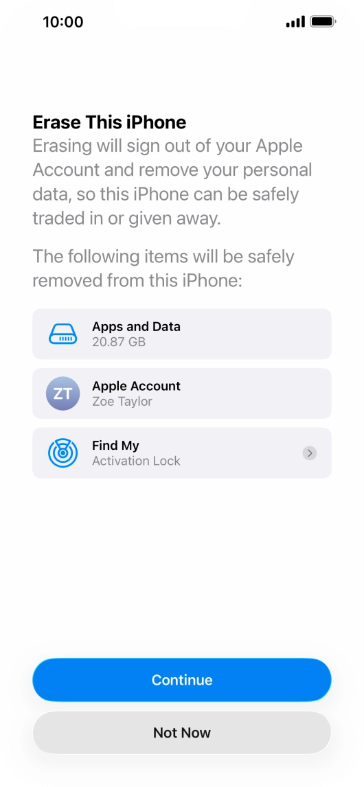 Press Continue. Press Continue.