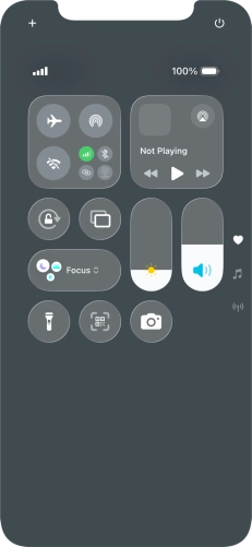 Press the flight mode icon to turn the function on or off. Press the flight mode icon to turn the function on or off.