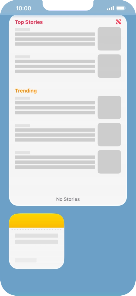 Press and hold the required widget until a pop-up menu is displayed. Press and hold the required widget until a pop-up menu is displayed.