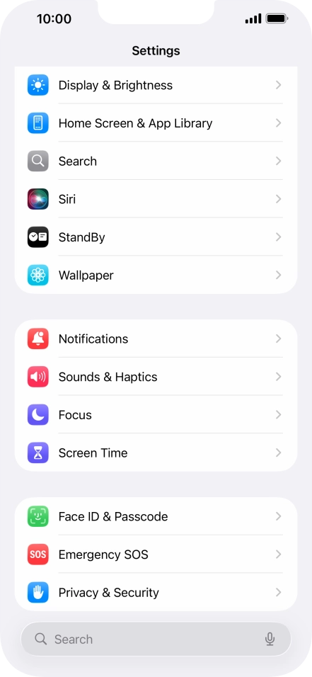 Press Display & Brightness. Press Display & Brightness.