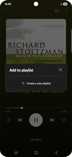 Press Create a new playlist. Press Create a new playlist.