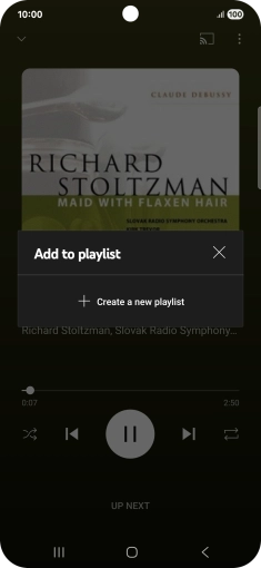 Press Create a new playlist. Press Create a new playlist.