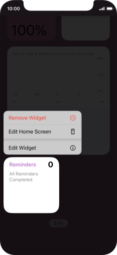 Press Remove Widget. Press Remove Widget.