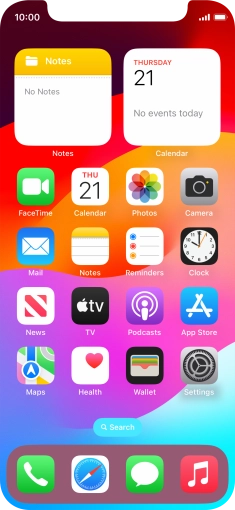 Slide your finger right on the screen. Slide your finger right on the screen.