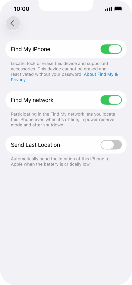 Press the indicator next to Press the indicator next to