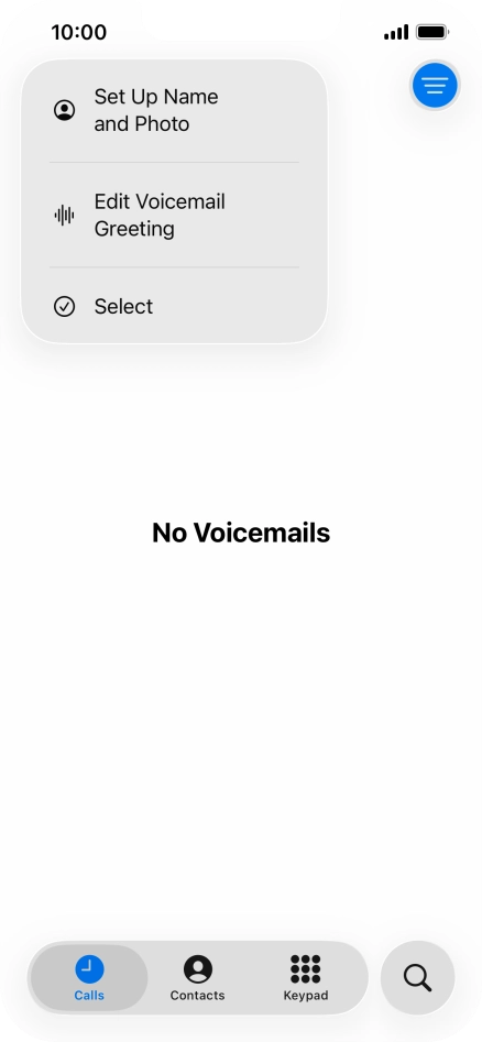 Press Edit Voicemail Greeting. Press Edit Voicemail Greeting.