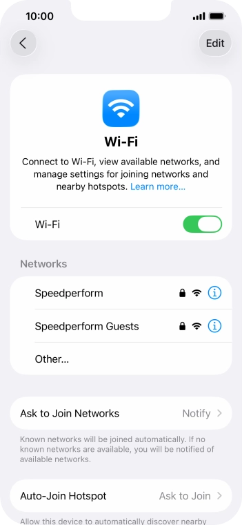 Press the required Wi-Fi network and key in the password for the Wi-Fi network. Press the required Wi-Fi network and key in the password for the Wi-Fi network.