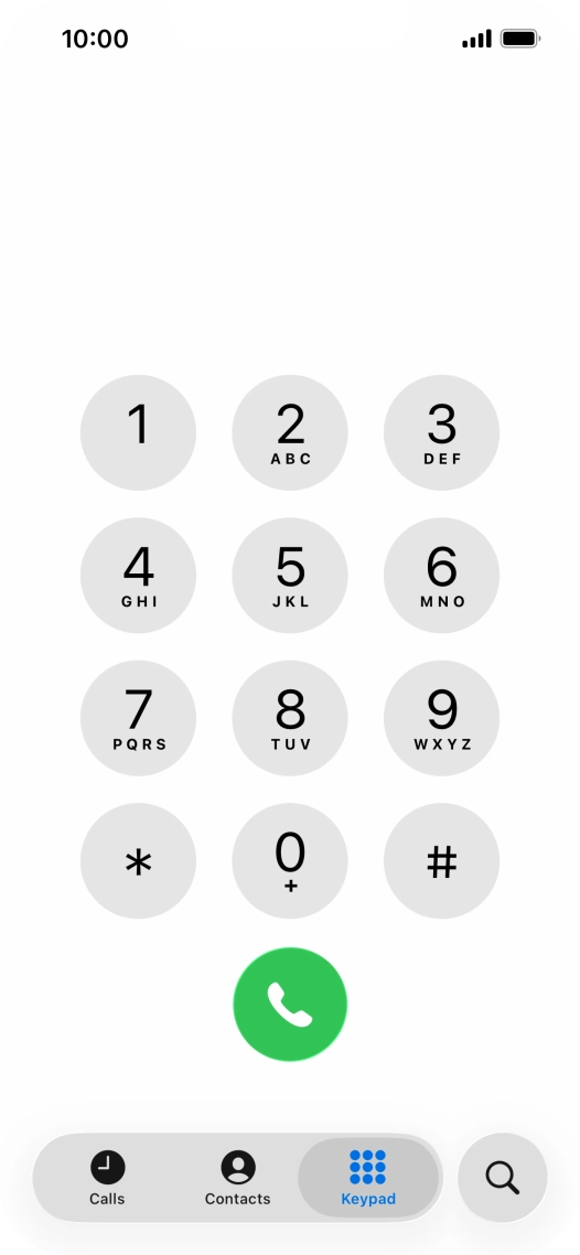 Key in **21*222# and press the call icon. Key in **21*222# and press the call icon.