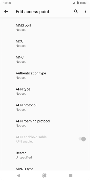 Press MMS port. Press MMS port.