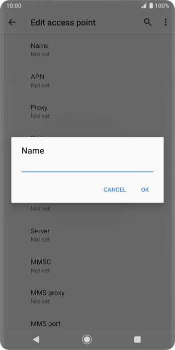 Key in EE MMS and press OK. Key in EE MMS and press OK.