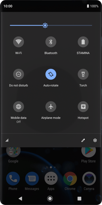 Press the settings icon. Press the settings icon.