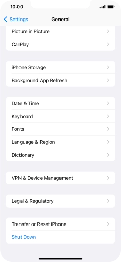 Press Transfer or Reset iPhone. Press Transfer or Reset iPhone.