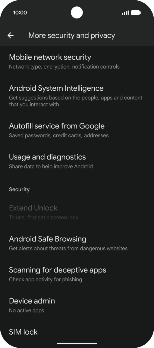 Press SIM lock. Press SIM lock.