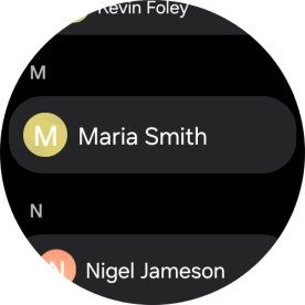 Press the required contact. Press the required contact.