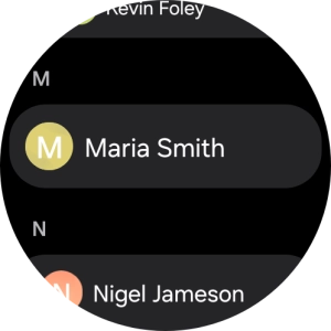 Press the required contact. Press the required contact.