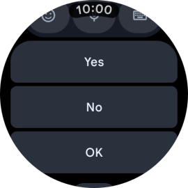 Press the required reply. Press the required reply.