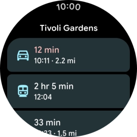 Press the required mode of transportation. Press the required mode of transportation.