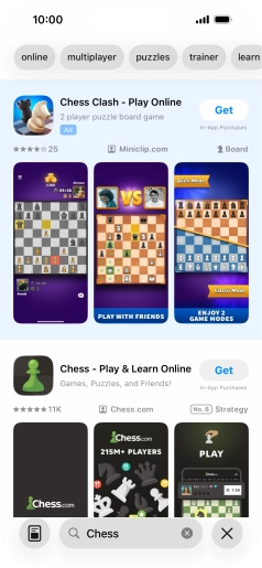 Press the required app. Press the required app.