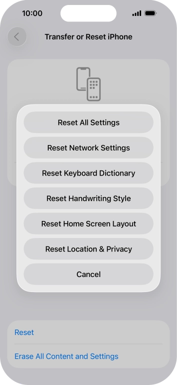 Press Reset Network Settings. Press Reset Network Settings.