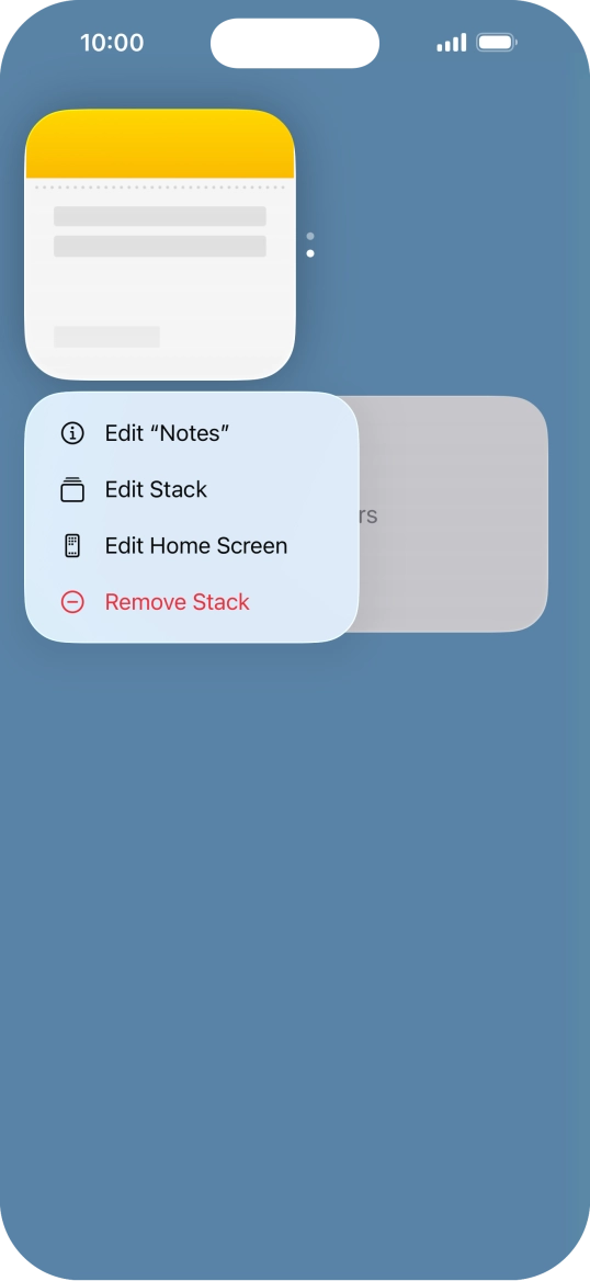 Press Edit Stack. Press Edit Stack.