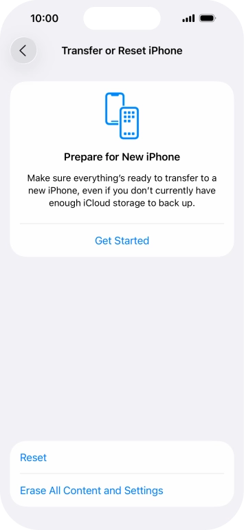Press Reset. Press Reset.