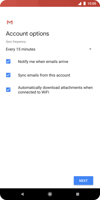 If this screen is displayed, you email account has been recognised and set up automatically. Follow the instructions on the screen to key in more information and finish setting up your phone. If this screen is displayed, you email account has been recognised and set up automatically. Follow the instructions on the screen to key in more information and finish setting up your phone.
