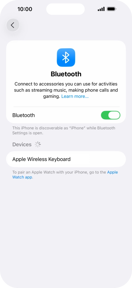 Press the required Bluetooth device and follow the instructions on the screen to pair the device with your phone. Press the required Bluetooth device and follow the instructions on the screen to pair the device with your phone.