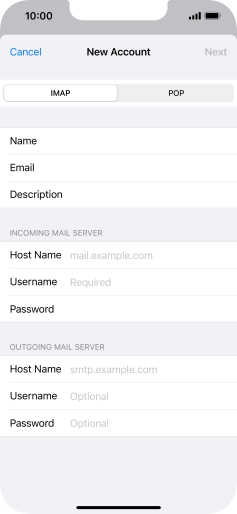 Press IMAP. Press IMAP.