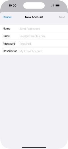 Press Name and key in the required sender name. Press Name and key in the required sender name.