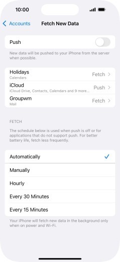 If you turn off the function, press the required setting. If you turn off the function, press the required setting.