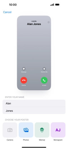 Press the required category and follow the instructions on the screen to select and save the required picture to your Contact Poster. Press the required category and follow the instructions on the screen to select and save the required picture to your Contact Poster.