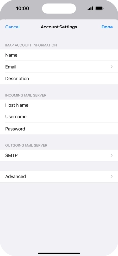 Press SMTP. Press SMTP.