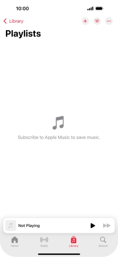 Press the new playlist icon. Press the new playlist icon.