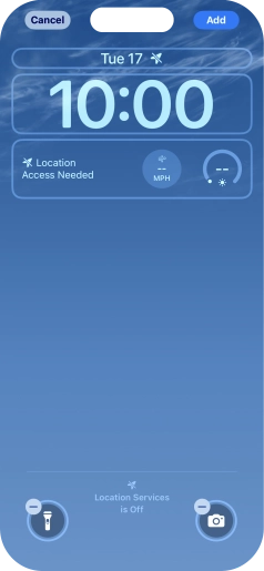 To customise the way the lock screen date is displayed, press the date widget and follow the instructions on the screen to find the required widget display mode. To customise the way the lock screen date is displayed, press the date widget and follow the instructions on the screen to find the required widget display mode.