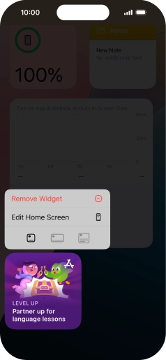 Press Remove Widget. Press Remove Widget.
