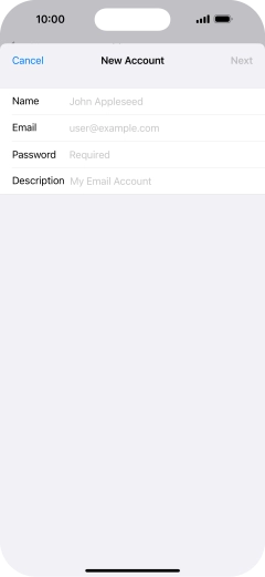Press Name and key in the required sender name. Press Name and key in the required sender name.