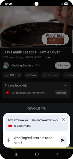 Follow the instructions on the screen to type or speak the required question for the video. Follow the instructions on the screen to type or speak the required question for the video.