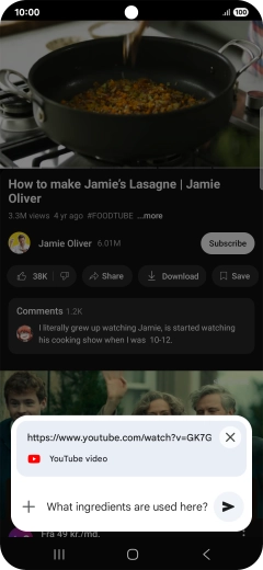 Follow the instructions on the screen to type or speak the required question for the video. Follow the instructions on the screen to type or speak the required question for the video.