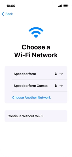 Press the required Wi-Fi network. Press the required Wi-Fi network.