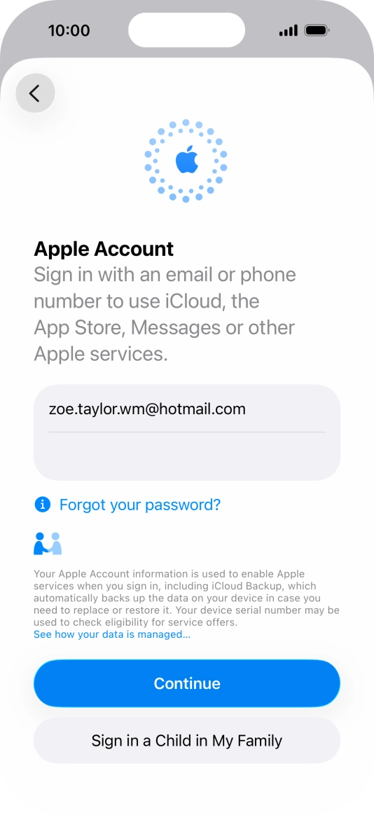 Press Continue. Press Continue.