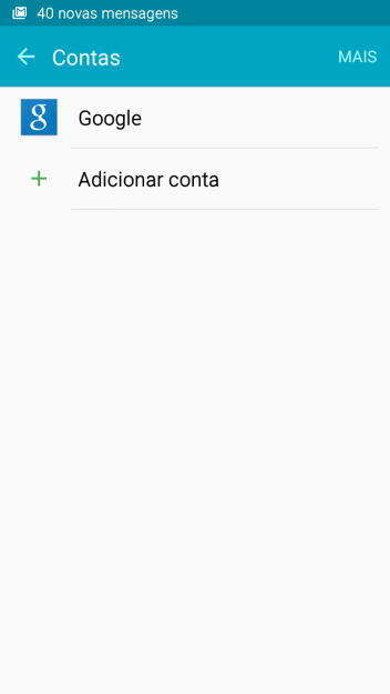 Pressione Adicionar conta. Pressione Adicionar conta.