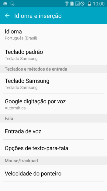 Pressione Teclado Samsung. Pressione Teclado Samsung.