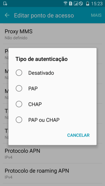 Pressione PAP ou CHAP. Pressione PAP ou CHAP.