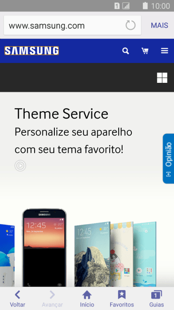 Pressione a barra de endereço. Pressione a barra de endereço.